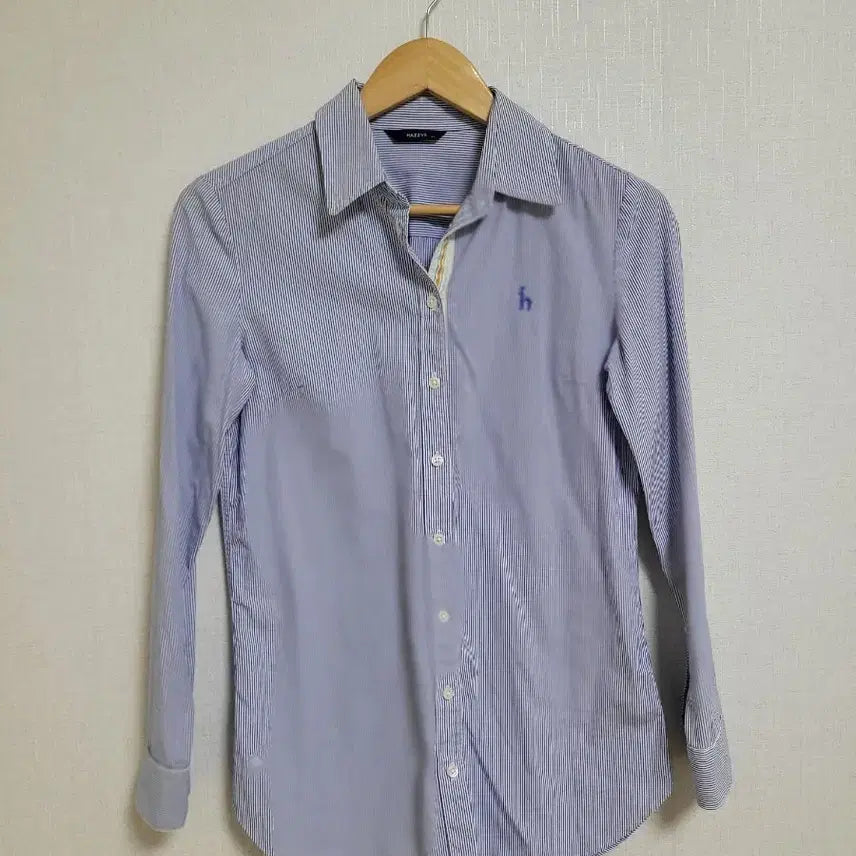 [BUNJANG] Hazzys Striped Shirt Blue / 헤지스 스트라이프 셔츠 블루85