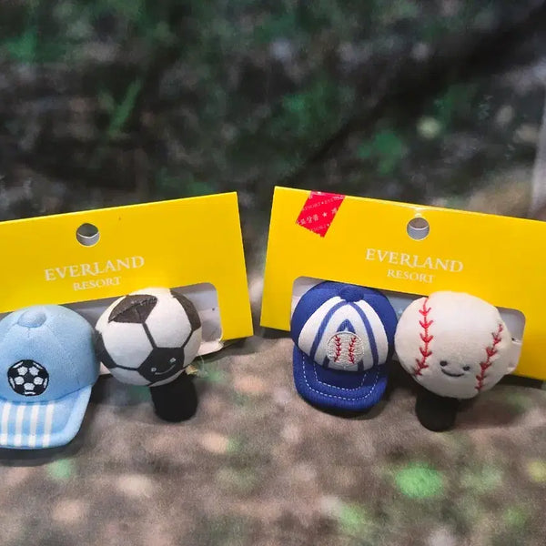 [BUNJANG] Everland Baseball Ball & Soccer Ball Shaped Pins (Set of 4) / 에버랜드 야구공, 축구공 핀