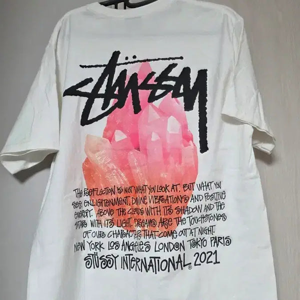 [BUNJANG] Stüssy Reflection Embroidered T-Shirt / 스투시 리플렉션 자수정 티셔츠 M