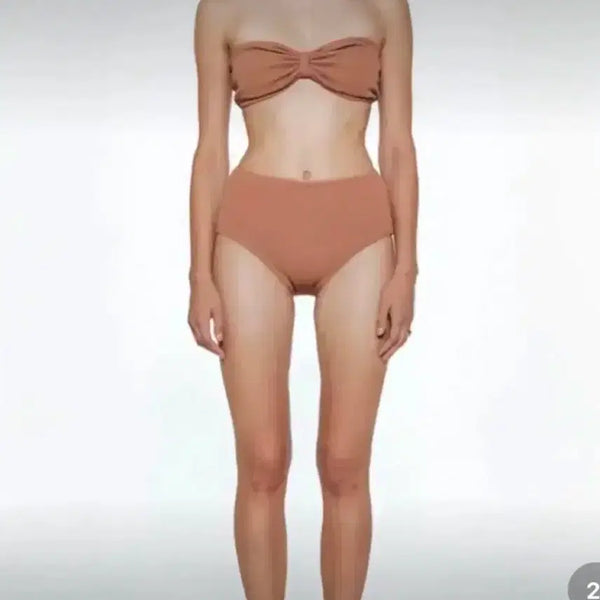 [BUNJANG] Dainet Brown Bikini Top / 다이닛 비키니 브라운 / 상의만 1회 시착