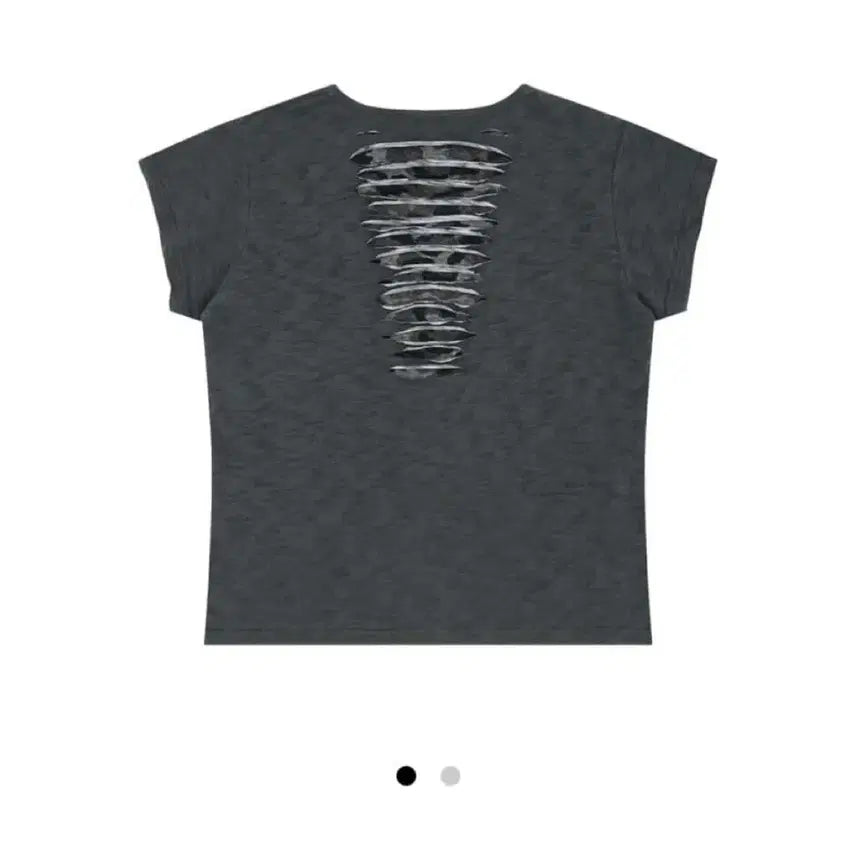 [BUNJANG] RDYU Grunge Camo Eyelet Tee Charcoal / 알디유 그런지 카모 아일렛 티 차콜