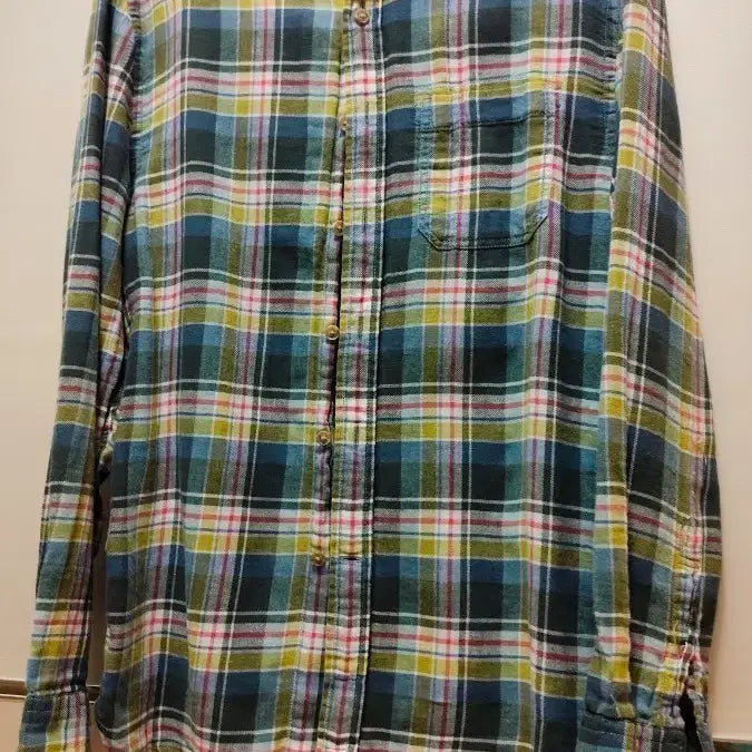 [BUNJANG] SERIES Linen Blend Check Shirt Size 95 / 시리즈 린넨 혼방 체크 셔츠 95사이즈