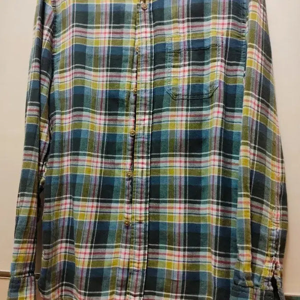 [BUNJANG] SERIES Linen Blend Check Shirt Size 95 / 시리즈 린넨 혼방 체크 셔츠 95사이즈