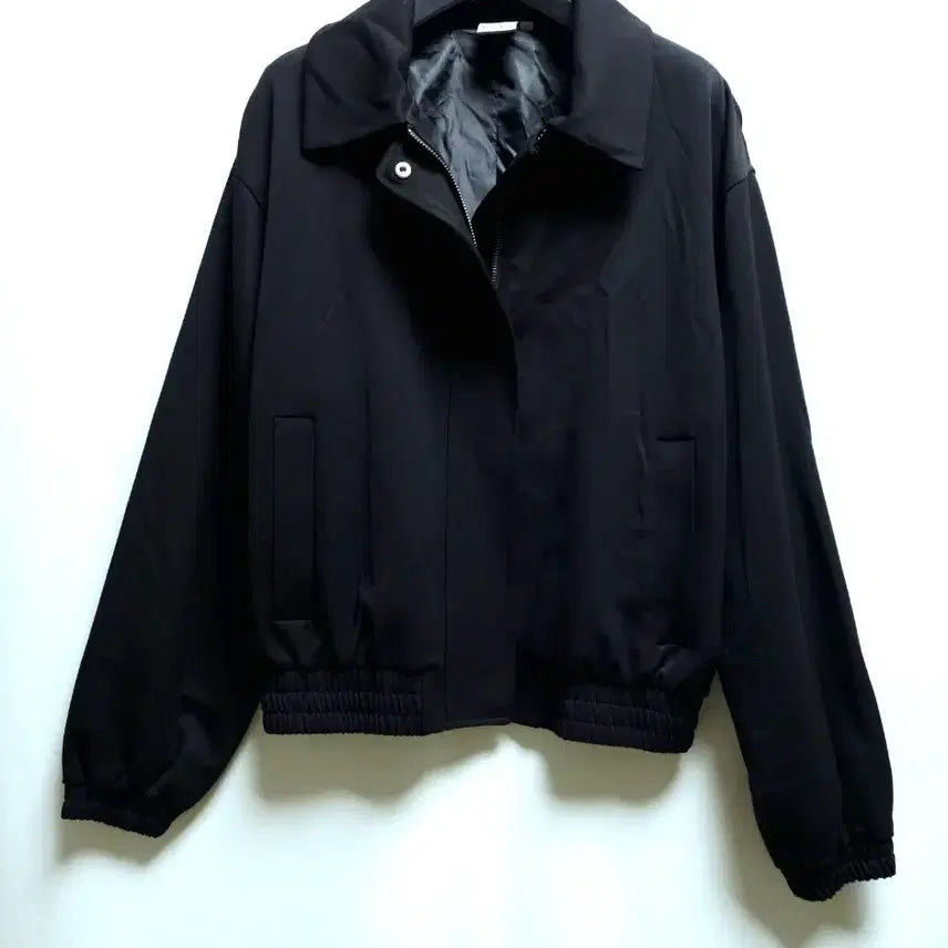 [BUNJANG] ELLE PARIS Black Bomber Spring Jacket / ELLE PARIS 블랙 블루종 봄 자켓. 상태좋음