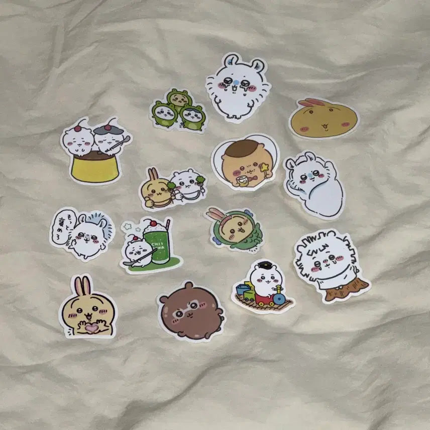 [BUNJANG] Chikawa Hachiware Usagi Kurimanju Momonga Character Sticker Set / 귀여운 먼작귀 조각스티커 세트 치이카와 하치와레 우사기 쿠리만쥬 모몽가