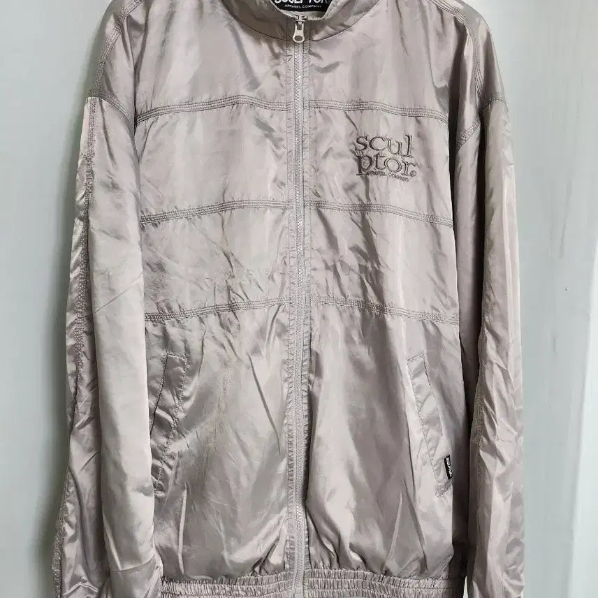 [BUNJANG] Sculptor Stitch Windbreaker Jacket Satin Silver XL / [ XL ] 스컬프터 스티치 윈드브레이커 바람막이 자켓