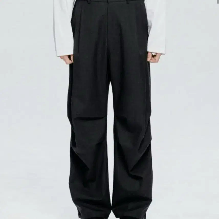 [BUNJANG] Inspector 804 Wool Silhouette Parachute Pants Charcoal / (30, 새상품) 인스펙터 804 울 실루엣 파라슈트 팬츠 차콜