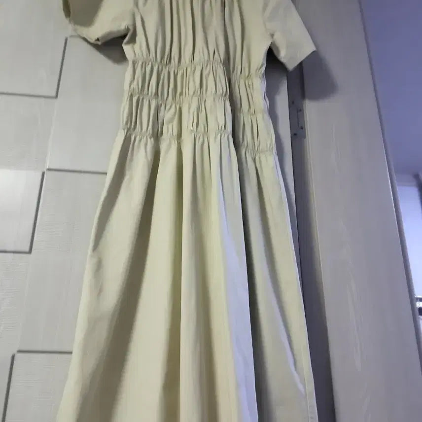 [BUNJANG] Cotton Shirring Long Dress / 면소재 셔링 롱원피스