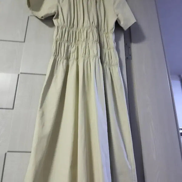 [BUNJANG] Cotton Shirring Long Dress / 면소재 셔링 롱원피스