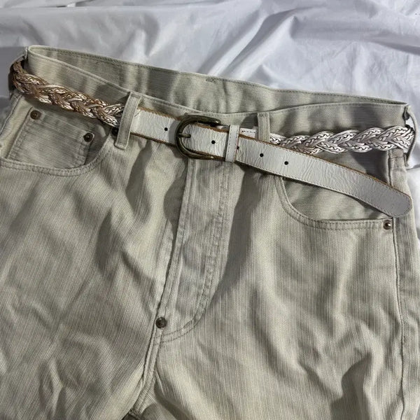 [BUNJANG] Vintage Woven Leather Belt / 빈티지 위빙 레더 벨트