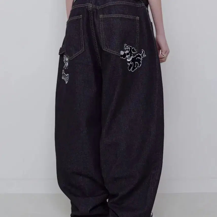 [BUNJANG] Retriever Club Wide Denim Pants / 와이드 데님 팬츠 리트리버 클럽(오늘만)
