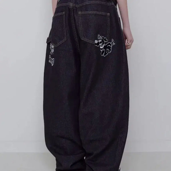[BUNJANG] Retriever Club Wide Denim Pants / 와이드 데님 팬츠 리트리버 클럽(오늘만)