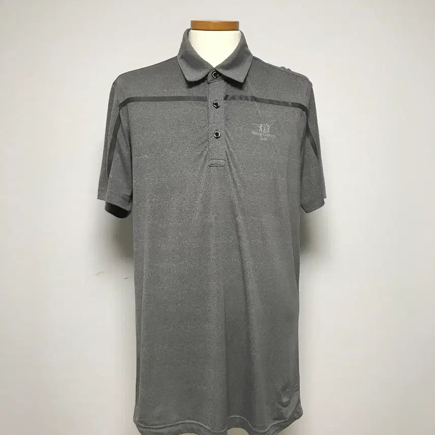 [BUNJANG] Henry Cotton Men's Short-Sleeve Polo T-Shirt Charcoal / [헨리코튼](95) 남성 카라 반팔티