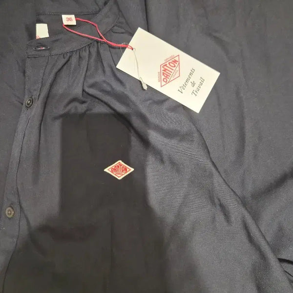 [BUNJANG] DANTON Shirt Dress Navy Black / DANTON 단톤 셔츠 원피스 블랙네이비 (새상품)