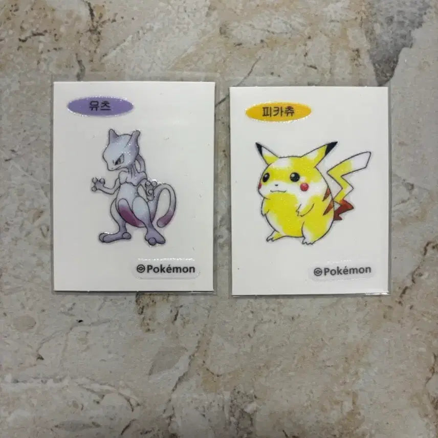 [BUNJANG] Pokemon 30th Anniversary Sticker Set (Mewtwo, Pikachu) - Artwork Collection / 포켓몬 30주년 띠부씰 팔아요 아트워크 띠부띠부씰 아트웍 뮤츠 피카츄