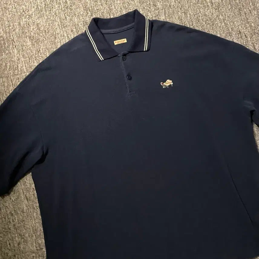 [BUNJANG] Capital Indian Piano Embroidery Polo T-Shirt / 캐피탈 인디언 피아노 자수 카라티 [4]