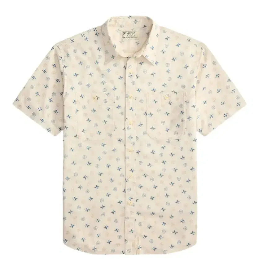 [BUNJANG] RRL 26SS Star Pattern Camp Short Sleeve Shirt - Large / rrl 26ss summer2 반팔 별 캠프 셔츠 L 라지 사이즈