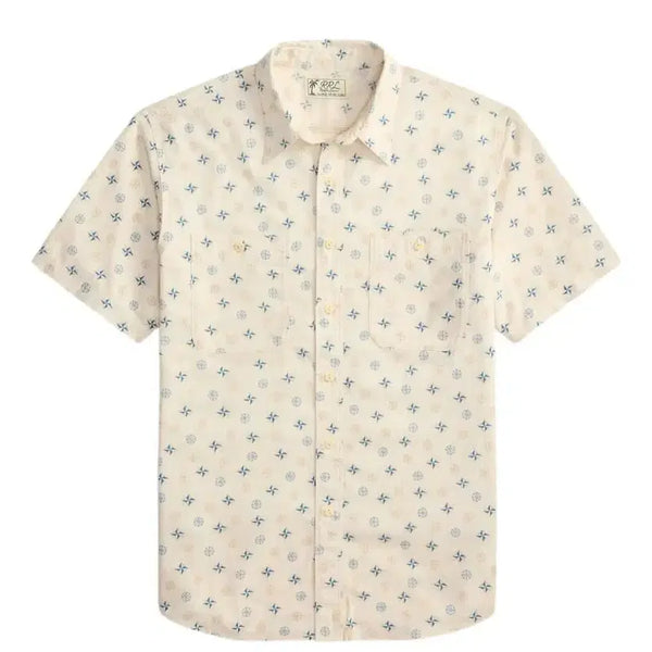 [BUNJANG] RRL 26SS Star Pattern Camp Short Sleeve Shirt - Large / rrl 26ss summer2 반팔 별 캠프 셔츠 L 라지 사이즈