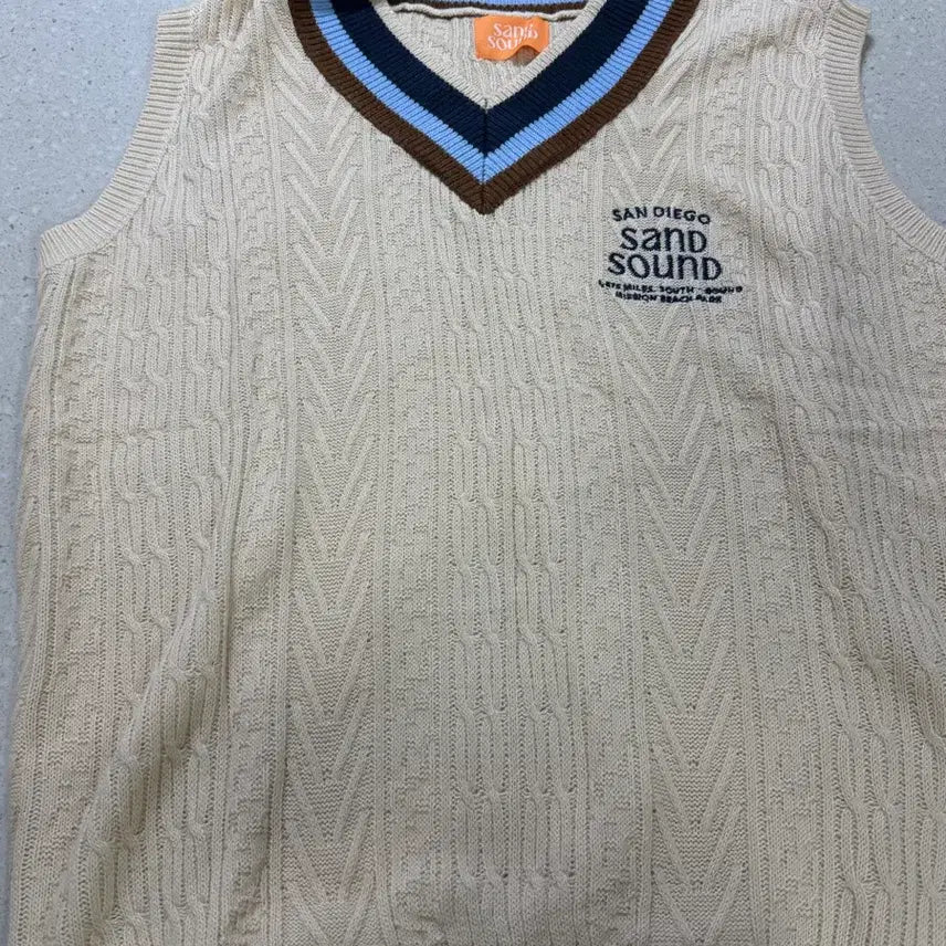 [BUNJANG] Sand Sound Knit Vest Ivory / 샌드사운드 니트 베스트 아이보리