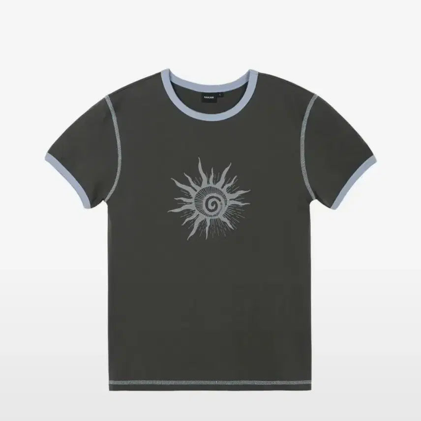 [BUNJANG] Arkam Cracked Sun Ringer Top Dark Grey / 아캄 Cracked Sun Ringer Top 다크그레이