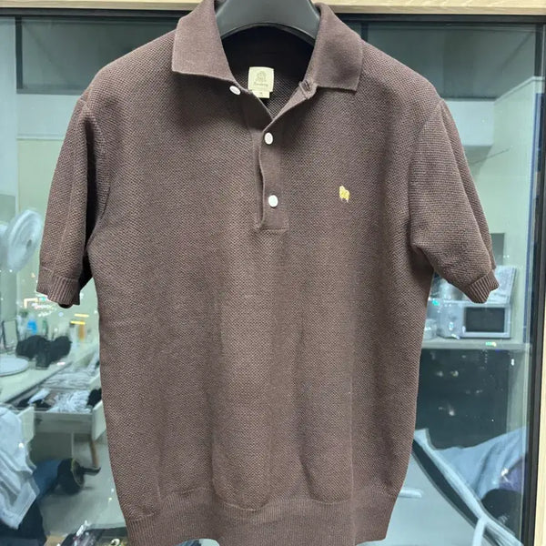 [BUNJANG] Bastong 325 Collar T-shirt (Brown) / 바스통 325 카라티(브라운)