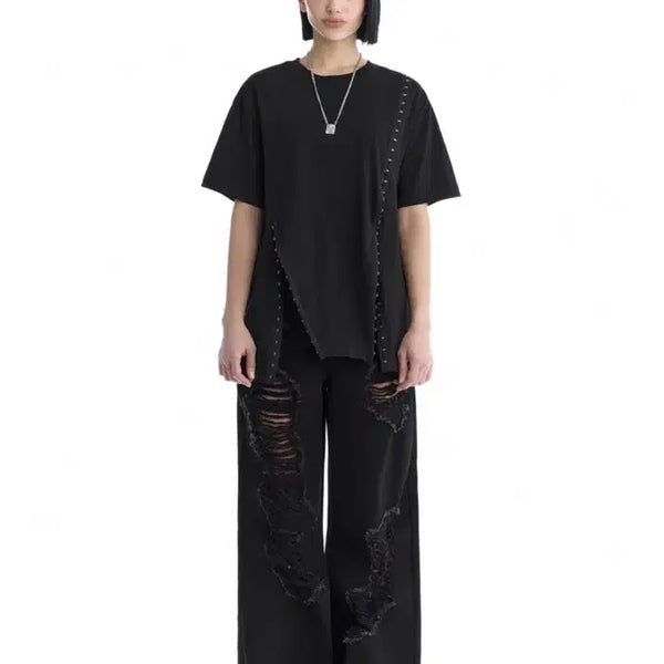 [BUNJANG] Trimming Bird Boxy T-Shirt Black / 트리밍버드 반팔