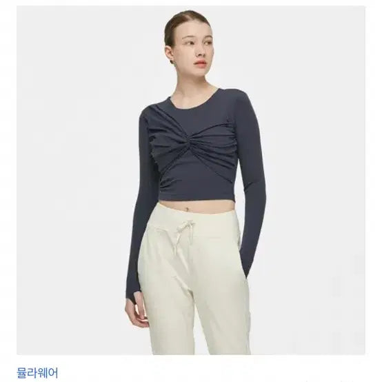 [BUNJANG] Mulawear Twisted Long Sleeve Yoga Top / 뮬라웨어 트위스트 긴팔 요가복 필라테스 상의