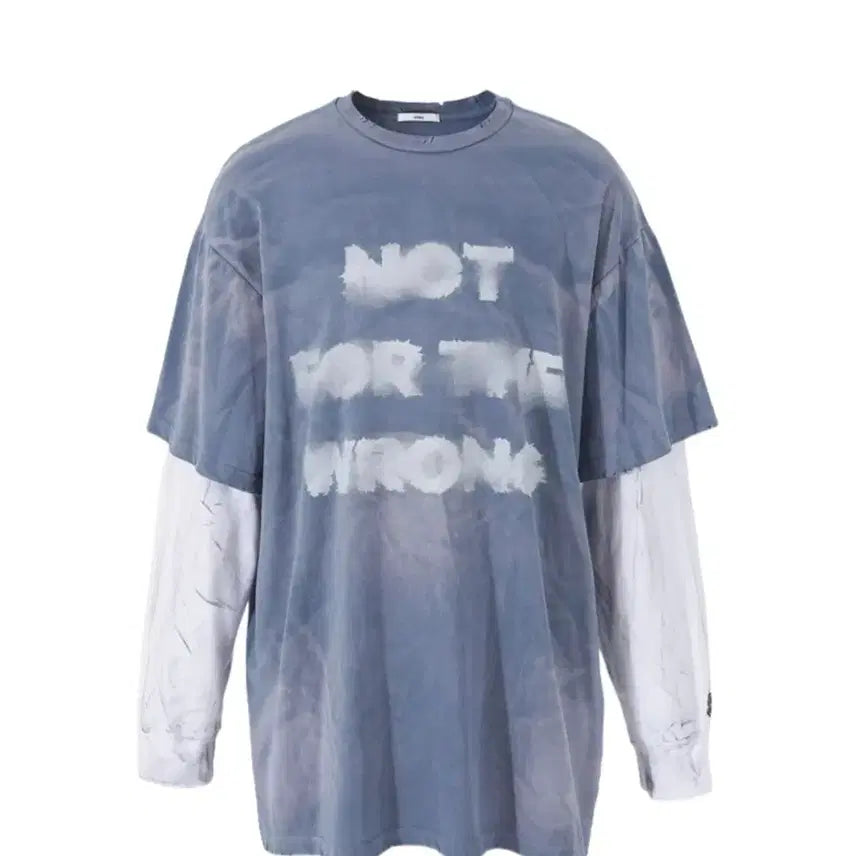 [BUNJANG] Nos Couleurs Smudge Layered T-Shirt / 노쿨러스(Nos Couleurs)스머지 레이어드 티셔츠(2)