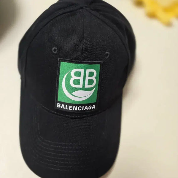 [BUNJANG] Balenciaga Black Cap with Green Logo / 발렌시아가 블랙 볼캡 그린 로고