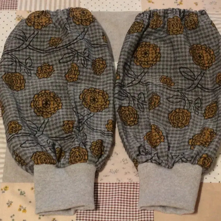 [BUNJANG] Handmade Gray Ribbed Arm Warmers / 핸드메이드 그레이 시보리 팔토시