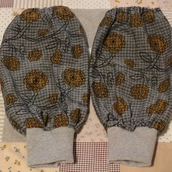 [BUNJANG] Handmade Gray Ribbed Arm Warmers / 핸드메이드 그레이 시보리 팔토시