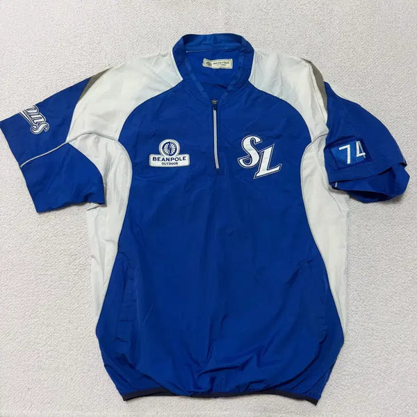 [BUNJANG] Samsung Lions Windbreaker Anorak Short Sleeve T-shirt / 삼성라이온즈 바람막이 아노락 반팔티