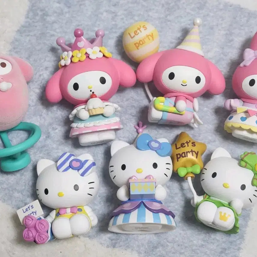 [BUNJANG] Pop Mart My Melody & Kitty Party Series Figures Bundle Set / 팝마트 마이멜로디, 키티 피규어