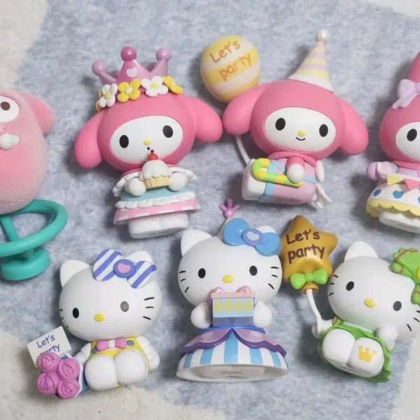 [BUNJANG] Pop Mart My Melody & Kitty Party Series Figures Bundle Set / 팝마트 마이멜로디, 키티 피규어