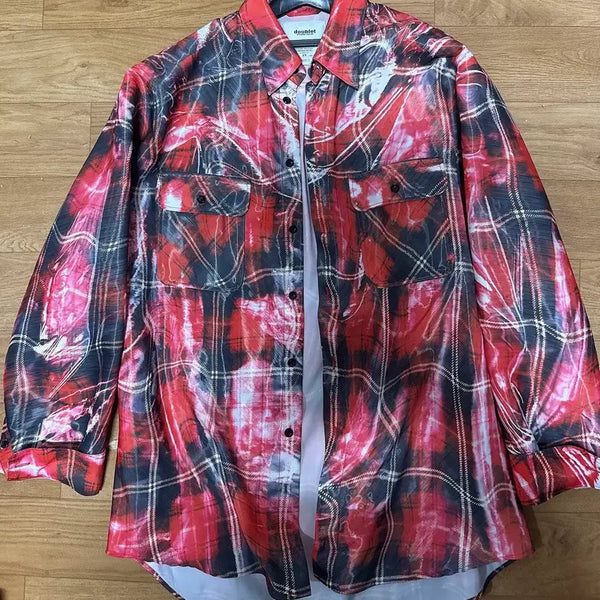 [BUNJANG] Doublet Red Check Shirt / doublet 레드 체크 셔츠