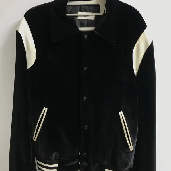 [BUNJANG] Rolling Studio Velvet Varsity Jacket / 롤링스튜디오 벨벳 바시티 자켓