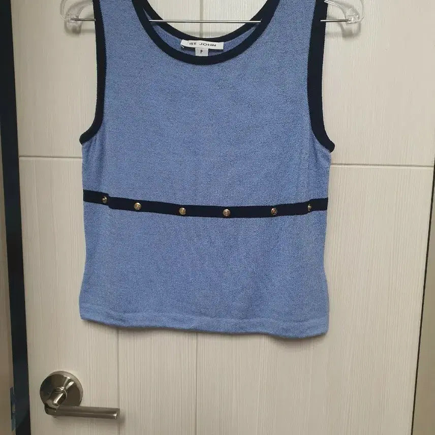 [BUNJANG] ST.JOHN Blue Sleeveless Knit Vest / ST.JOHN 민소매니트