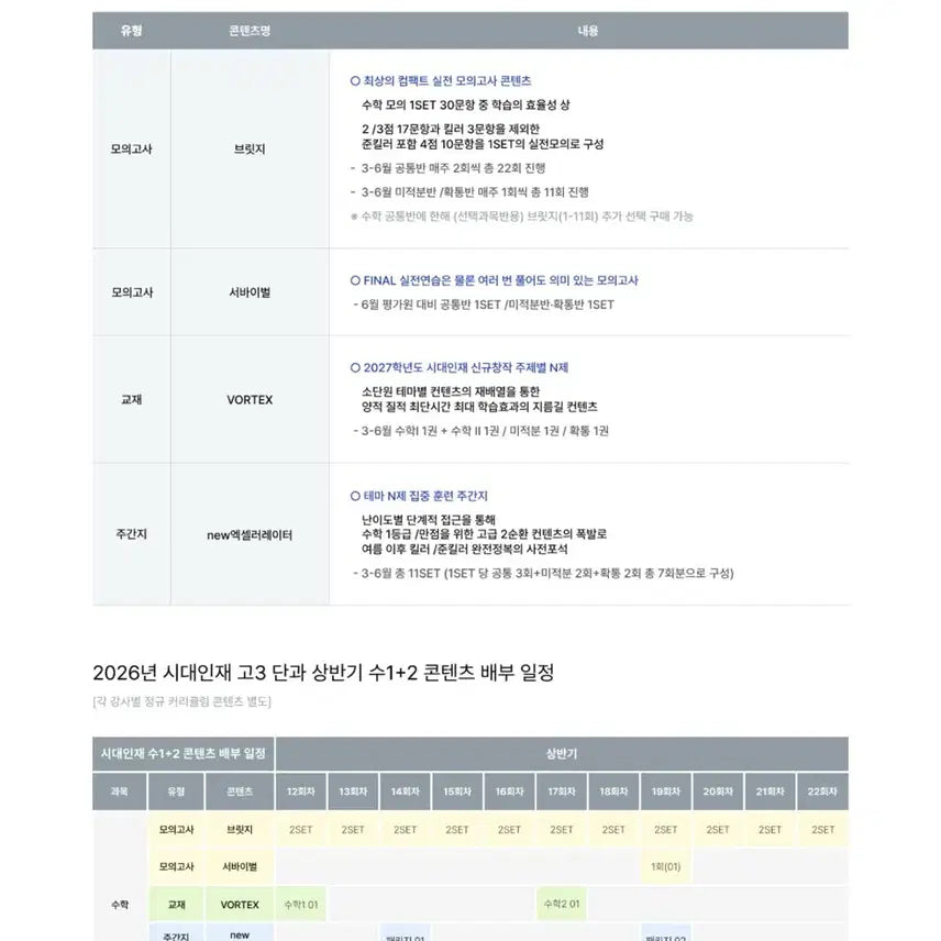 [BUNJANG] Sidae Injae Math Survival Mock Exam for June Assessment Preparation / 시대인재 6모 대비 서바이벌 모의고사 수학