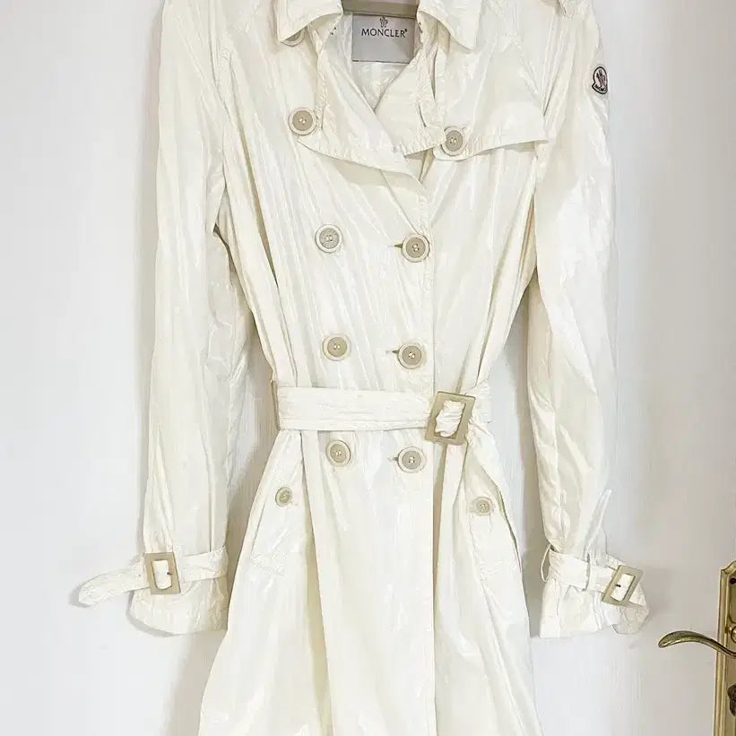 [BUNJANG] Moncler Cream Ivory Trench Coat Windbreaker / 정품)몽클레어 몽클레르 크림아이보리 트렌치코트 바람막이