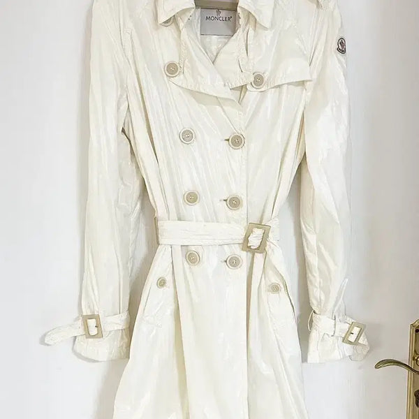 [BUNJANG] Moncler Cream Ivory Trench Coat Windbreaker / 정품)몽클레어 몽클레르 크림아이보리 트렌치코트 바람막이
