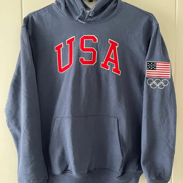 [BUNJANG] Gap USA Navy Hoodie & Jogger Set / 갭 USA 성조기 네이비 후드티 세트 남자 105 110사이즈
