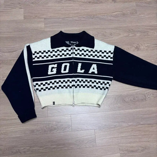 [BUNJANG] Golla Knit Zip-Up Vest / 골라 니트 집업