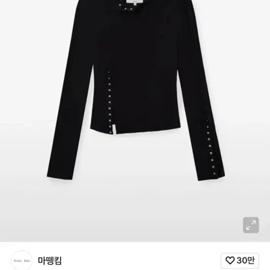 [BUNJANG] Matinkim Black Point Long Sleeve T-Shirt M / 마뗑킴 블랙 포인트 롱슬리브 티셔츠 m