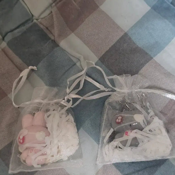 [BUNJANG] Sujung Clay Keychain Set (Rabbit, Cat, Strawberry Chocolate) - Fairykei Style / 수중님 클레이키링 토끼,고양이 지뢰계 페어리계 키링