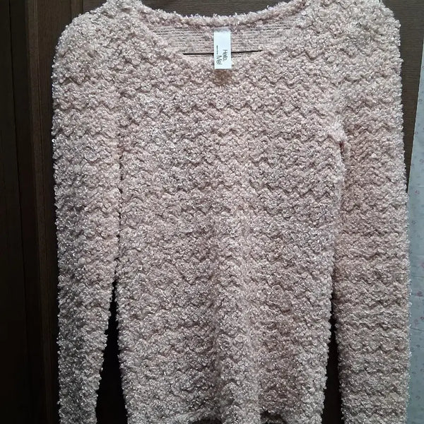 [BUNJANG] Hello, Mel Pink Fleece Knit Sweater (Small) / Hello, Mel 뽀글이 니트 핑크(스몰)