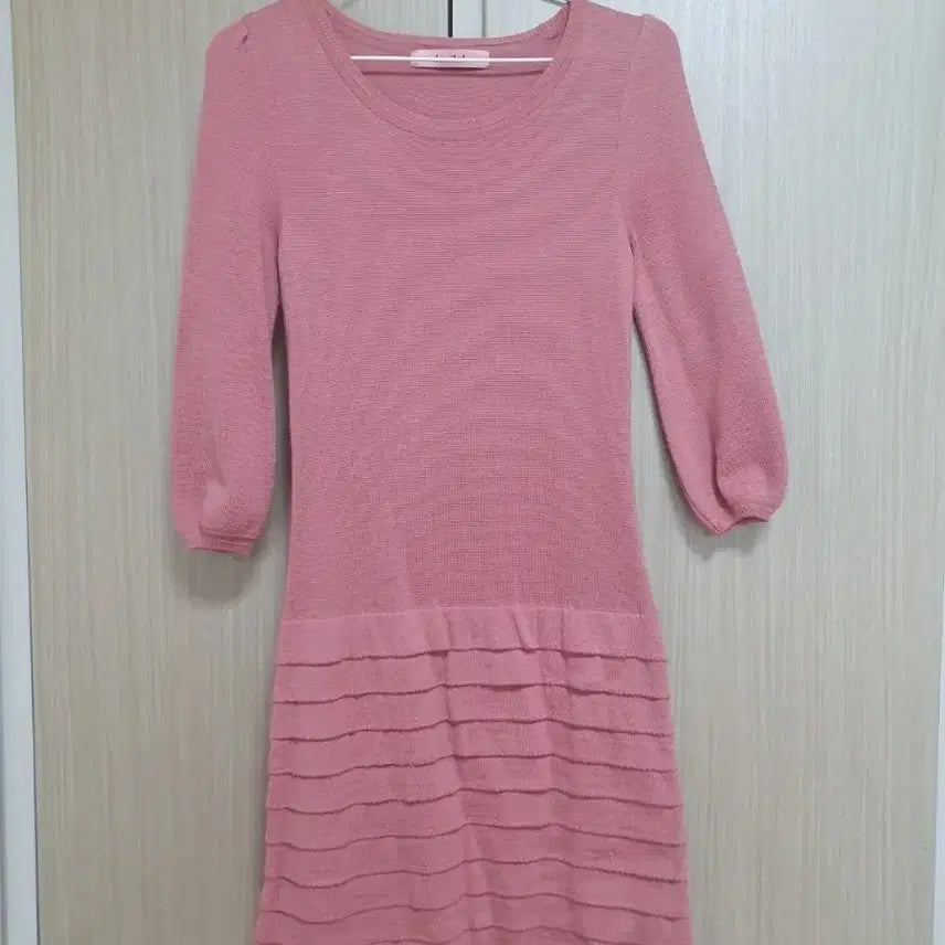 [BUNJANG] Vanilla B Pink Knit Dress Size 55 / (희귀소장품/거의새것)55 바닐라비 핑크 니트 원피스