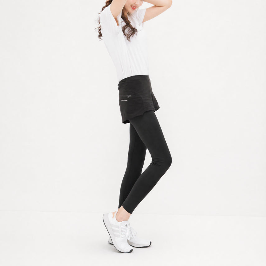 [BUNJANG] Integrated 9-Point Leggings with Attached Shorts / 새상품] 반바지 붙은 일체형 9부 레깅스