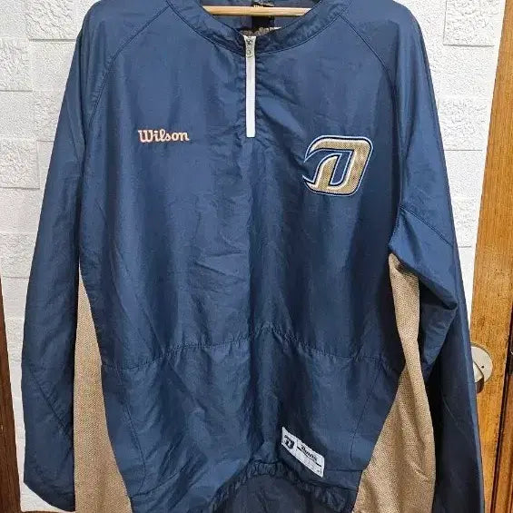 [BUNJANG] Wilson NC Dinos Baseball Warm-up Half-zip Windbreaker XL / 윌슨 NC 다이노스 야구 웜업 반집업 바람막이 XL