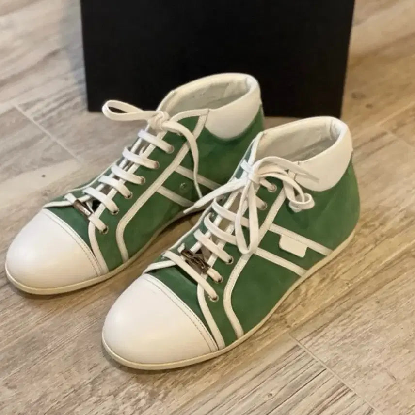 [BUNJANG] Dior Homme Green/White Suede and Leather Sneakers / 디올 옴므 그린/화이트 스니커즈