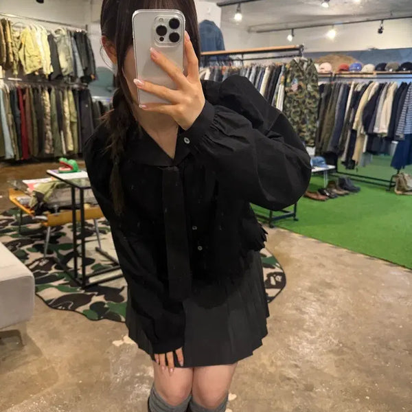 [BUNJANG] Poeto Sailor Collar Blouse / 포에토 세일러 카라 블라우스